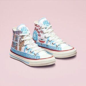 Converse Chuck 70 Hi Sweet Scoops Sneakers — White with Blue and Red Accents